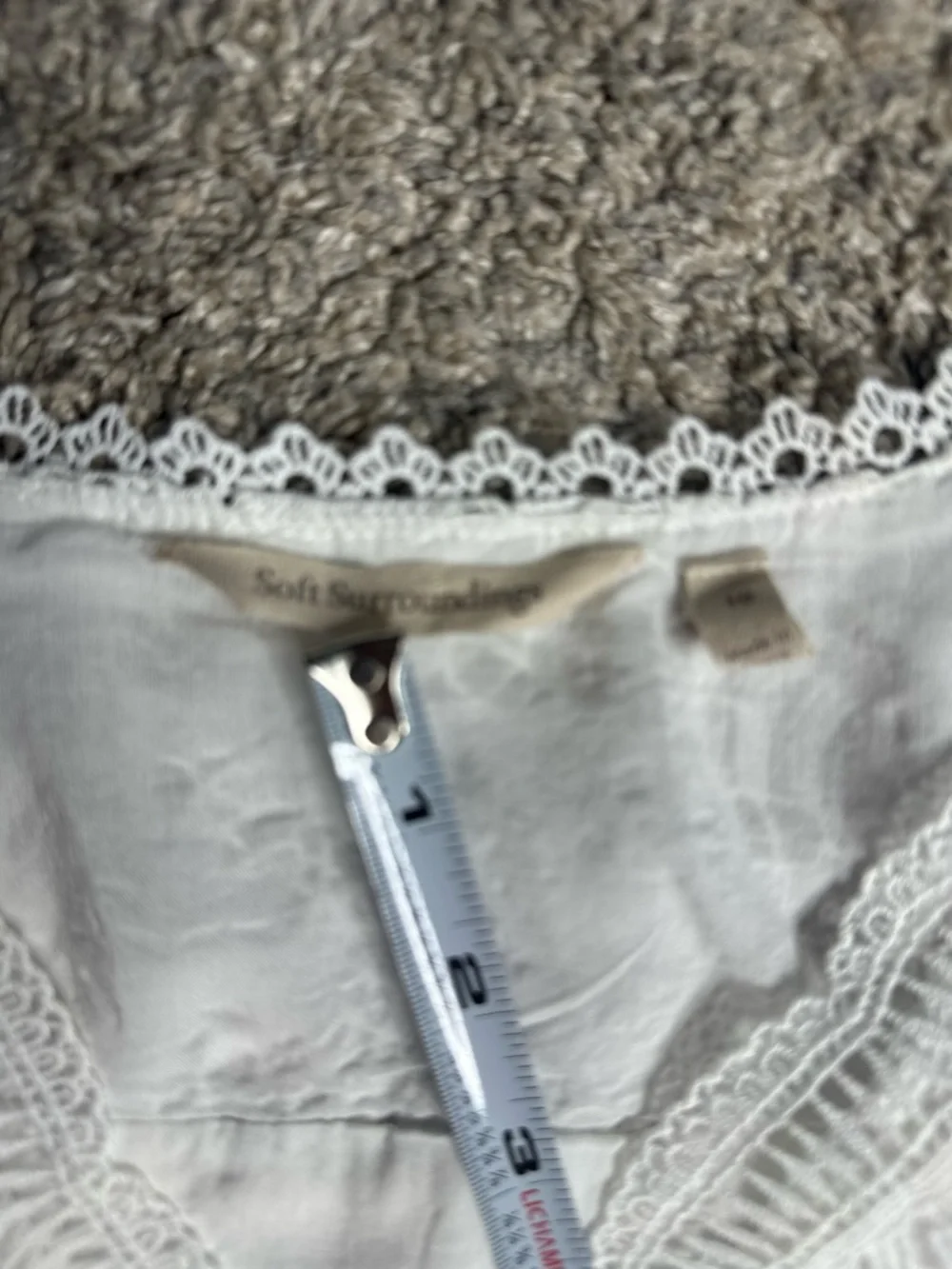 SOFT SURROUNDINGS Araminta White Linen Lace Boho Maxi Dress 10 cottagecore - Picture 6 of 14